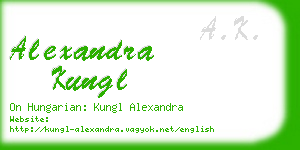 alexandra kungl business card